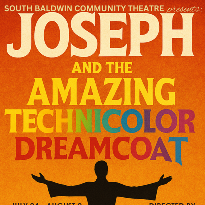 Poster for a play titled Joseph and the Amazing Technicolor Dreamcoat